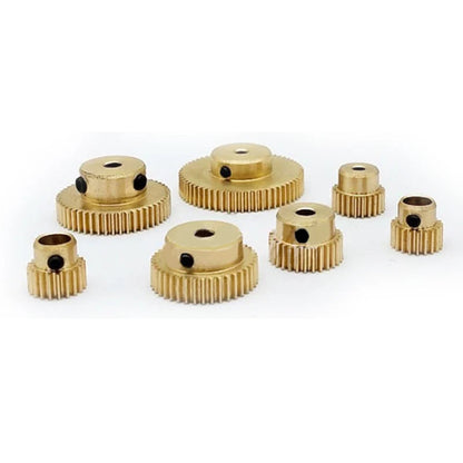 Gtooza_5pc Copper Gear Brass 0.5 Mode 16 17 18 19 20 30Tooth Hole 3 3.17 4 5 6 7 8 Precision 3D Printer Encoder Miniature Small Modulus gtooza.com