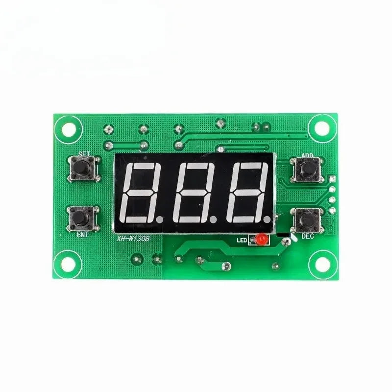 5pcs XH-W1308 Adjustable Dual LED Digital Display Temperature Controller Thermostat Switch DC 12V Cool Heat Sensor Red Bleu