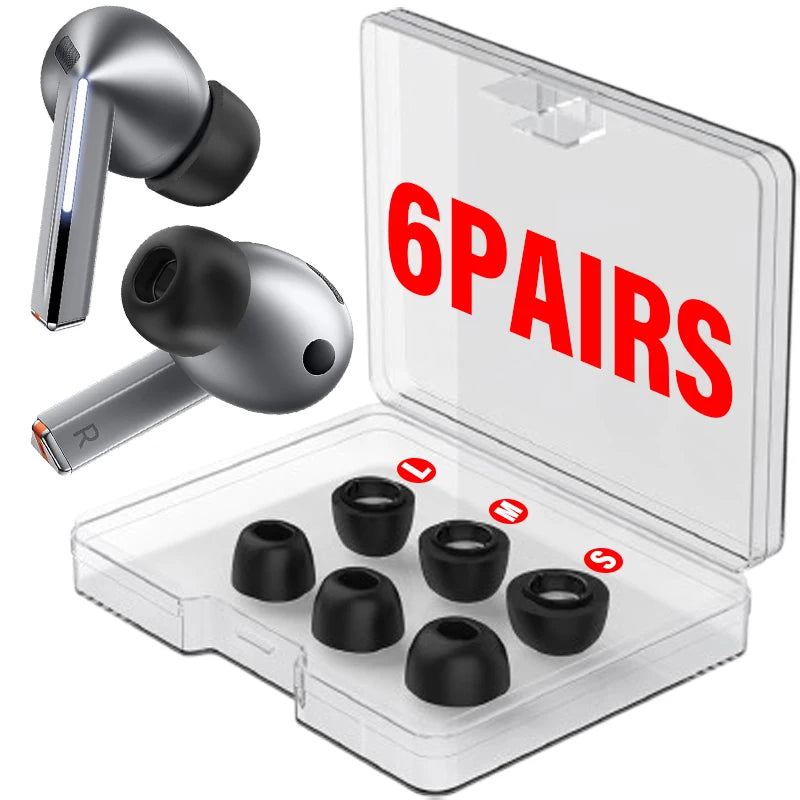 6/3/1Pairs Silicone Earbuds Tips  Samsung Galaxy Buds 3 Pro Earphone Replacement Earplugs For Galaxy Buds 3Pro Accessories