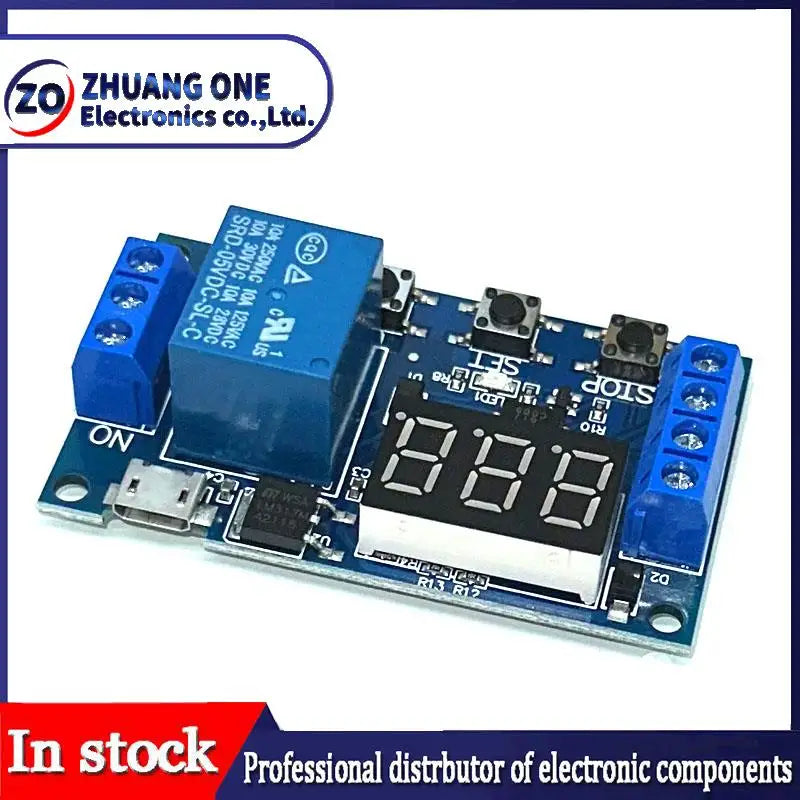 6-30V Relay Module Switch Trigger Time Delay Circuit Timer Cycle Adjustable Trigger OFF / ON Switch Timing Cycle for Arduino