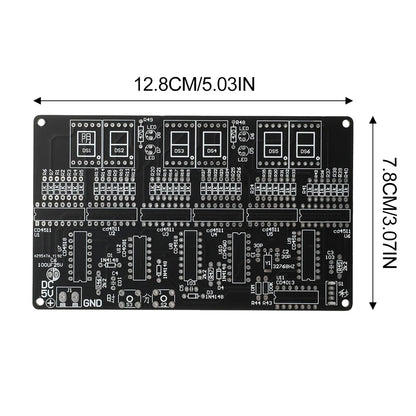 6 Digits DIY Clock Kit Auto Display Time DIY Alarm Clock Soldering Practice Kit for Students and Diyers