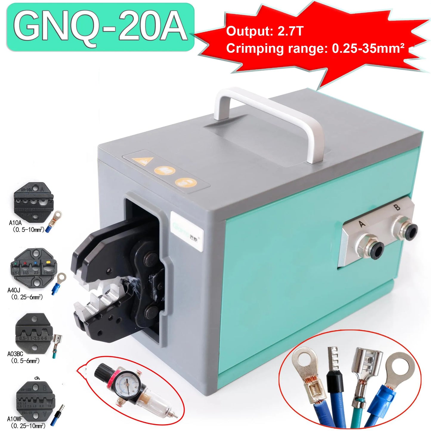 New Pneumatic Terminal Crimping Machine PneumaticTerminal Crimper Pliers Tu