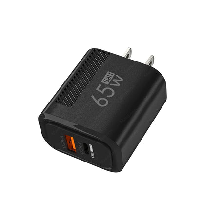 PC 65W GaN USB Fast Charger Quick Charge EU/US Plug Phone Charger For iPhone Xiaomi Samsung Huawei PD Type C Wall Charger Adapter