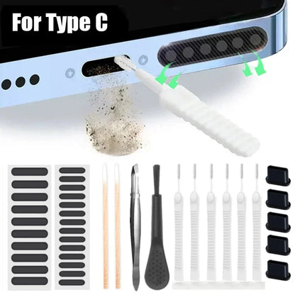 PC 66/1Pcs Phone Speaker Port Dust Removal Cleaner Tool Kit Set For iPhone Samsung Xiaomi Universal Phones Dust Cleaning Brush