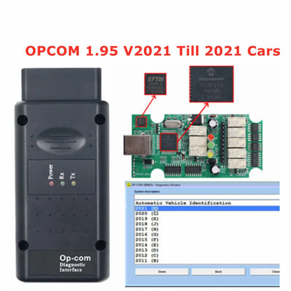 Best quality 200603a 2021 OPCOM 1.95 PIC18F458 FTDI FT232RQ Chip For Opel C