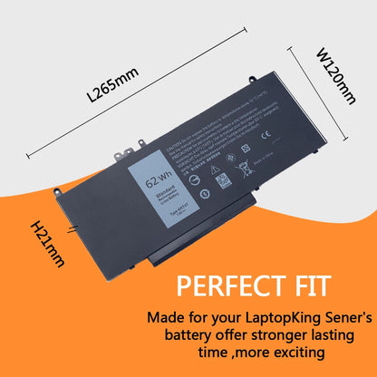 PC 6MT4T Battery  Dell Latitude E5570 E5470 7V69Y TXF9M 79VRK 07V69Y 7.6V 62WH