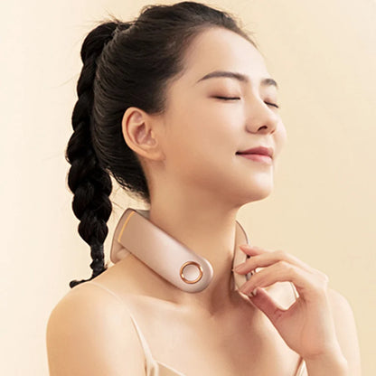 PC 6Massage Heads EMS Intelligent Neck Massager Red Light Heat Deep Tissue