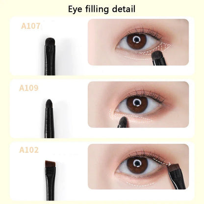 6PCS Eyes Makeup Brushes Set Professional Soft Contouring Eyeshadow Eyeliner Eyebrow Brush Women Facial Beauty Cosmetic Tool