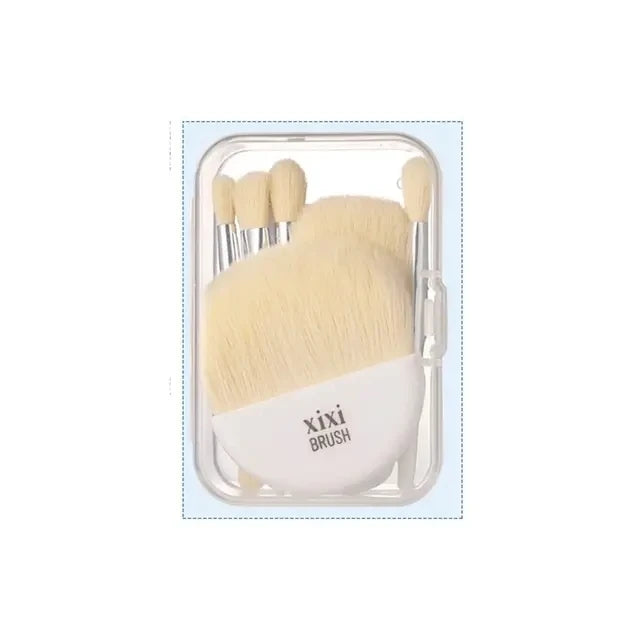 6Pcs Mini Box Makeup Brushes Portable Cosmetic Powder Foundation Blush Blending Concealer Make Up Brushes Beauty Makeup Tools