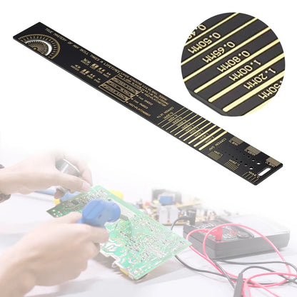 Règle PCB 15 cm 20 cm 25 cm Outil de mesure multifonctionnel 180 degrés Rési