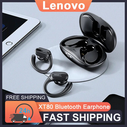 NewNew Lenovo XT80 TWS Wireless Bluetooth 5.3 Earphones Sports Ear Hanging