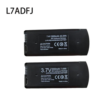 7.4V 3000mAh V168 Pro Max GPS Drone Battery V168 RC Quadcopter 3.7V 2000mAh V168 Spare Battery Dron Parts Accessories