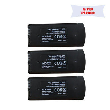 7.4V 3000mAh V168 Pro Max GPS Drone Battery V168 RC Quadcopter 3.7V 2000mAh V168 Spare Battery Dron Parts Accessories