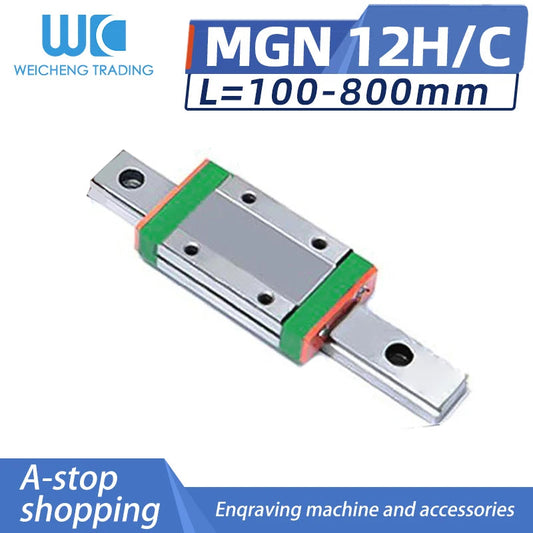 Gtooza_7/9/12/15mm Linear Guide MGN7/9/12 100 150 200 250 300 350 400 450 500 550 600 650 700 750 800mm+MGN12H MGN12C Block 3D Printer gtooza.com