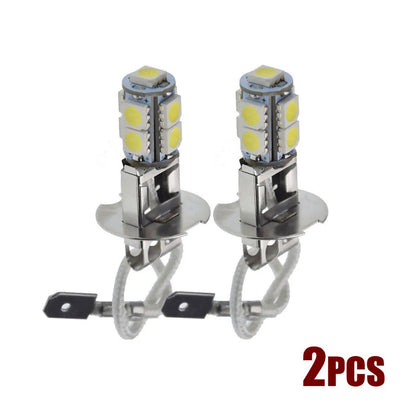 2Pcs H3 12V LED Headlight Car Fog Light Bulbs 5050 LED Chips Auto Driving R