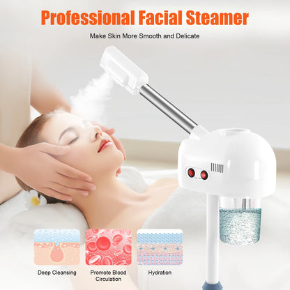 750ML Professional Facial Steamer, Adjustable Skin Care Equipment, Steamer  Salon Beauty and Spa Shop