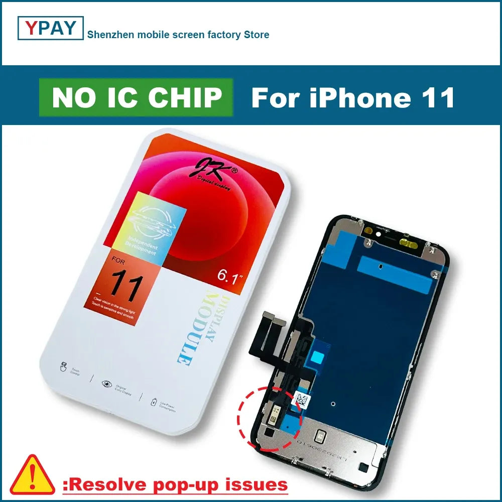 New NO IC Chip JK Series For iPhone 11 LCD 11Pro12 12Pro LCD Display Touch