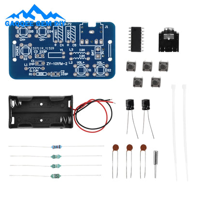 76-108MHz Adjustable Frequency FM Radio DIY Kit  Volume Control With Power Switch Soldering Practice Kit Electronic Teaching