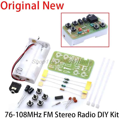 76-108MHz FM Stereo Radio DIY Electronic Kit Wireless FM Receiver Transmitter Module Microphone Board Soldering Practice Project