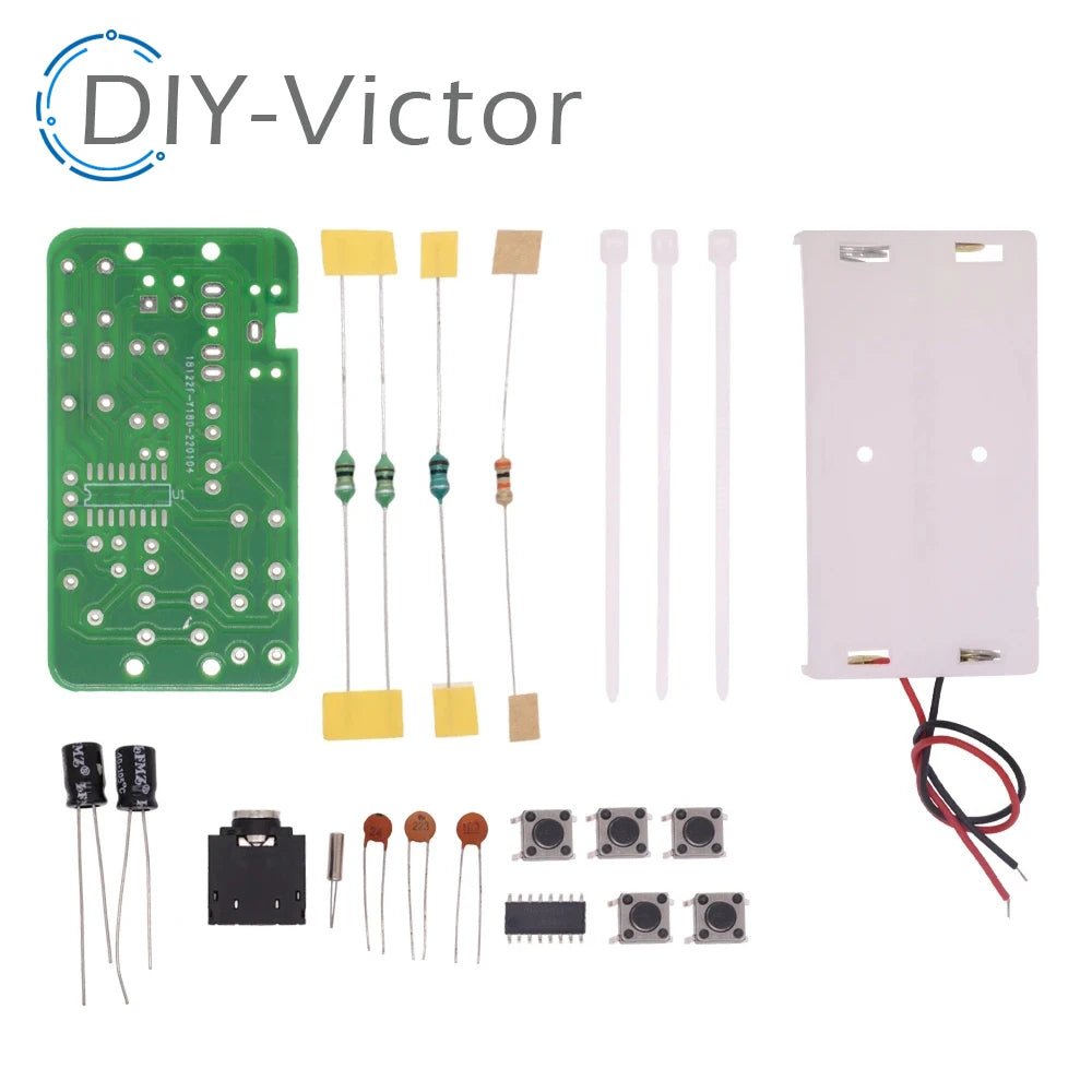 76-108MHz FM Stereo Radio DIY Kit Wireless FM Receiver Module DC 2.7V-3.3V Frequency Modulation Electronics Soldering Practice