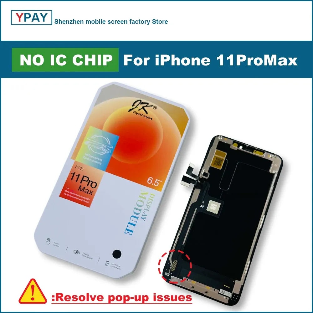 New NO IC Chip JK Series For iPhone 11 LCD 11Pro12 12Pro LCD Display Touch