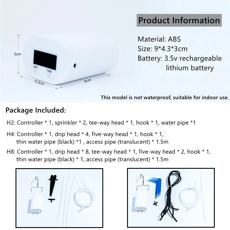 8/4/2 Head Automatic Watering Pump Controller Flowers Plants Home Sprinkler Drip Irrigation Device Pump Timer System Garden Tool