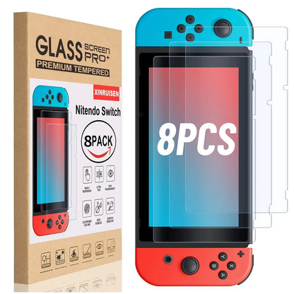 8/4PC Tempered Glass Screen Protector Compatible-Nintendo Switc// Switch OLED Hard Protector Film  Switch Game Console