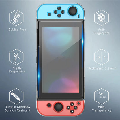 8/4PC Tempered Glass Screen Protector Compatible-Nintendo Switc// Switch OLED Hard Protector Film  Switch Game Console