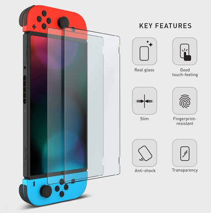 8/4PC Tempered Glass Screen Protector Compatible-Nintendo Switc// Switch OLED Hard Protector Film  Switch Game Console