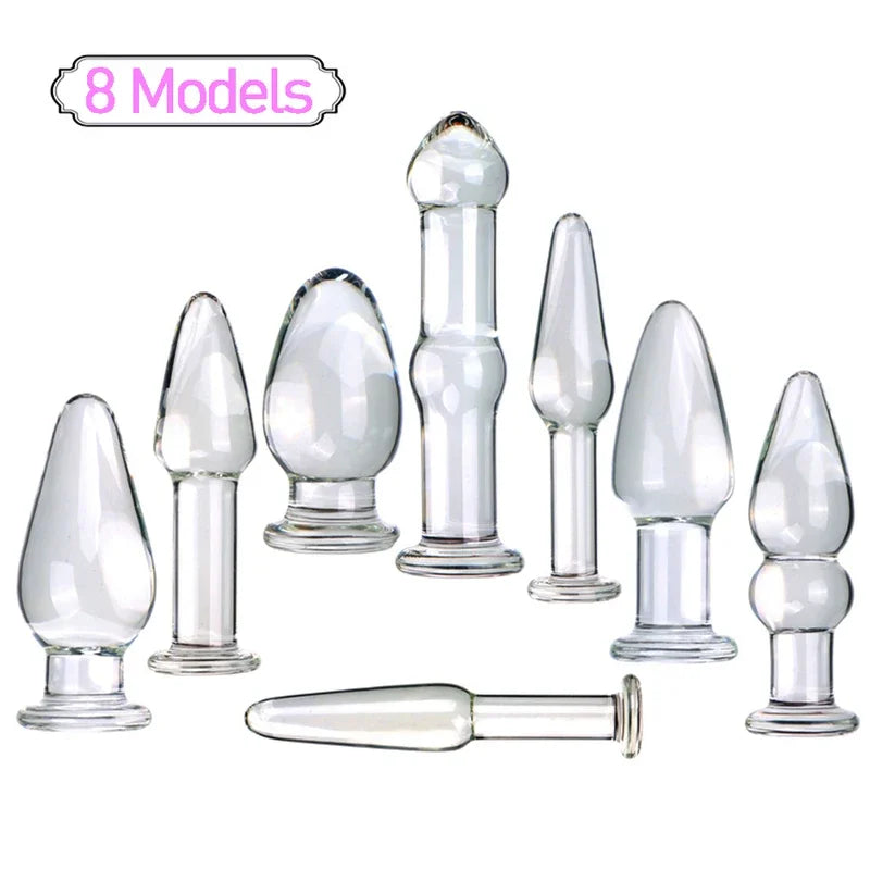 Gtooza_8 Model Crystal Anal Beads Pyrex Glass Buttplug  Ball  Plugs Prostate Massager Sex Toys  Adult Products Women Men gtooza.com