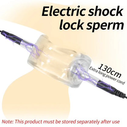 Gtooza8 Modes Electric Shock Men’S Lock Scrotum Stretcher Penis Ring Vibration eskin Tightening Mens Rings Sex Toys  Cuples gtooza.com