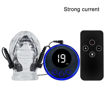 8 Modes Electric Shock Men’S Lock Scrotum Stretcher Penis Ring Vibration eskin Tightening Mens Rings Sex Toys  Cuples gtooza.com