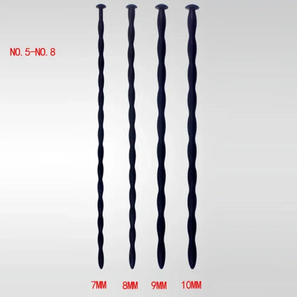 Gtooza8 Sizes Safe Soft Silicone Penis Stimulant Dilator Urethral Rod Catheter Sex Toys Horse Eye Stick  Male BDSM Plug