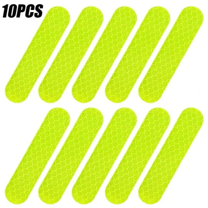 PC 80-10PCS Safety Warning Helmet Stickers Reflective Safety Decals/Stickers  Motorcycle Bicycle Snowboarding Racing Helmets