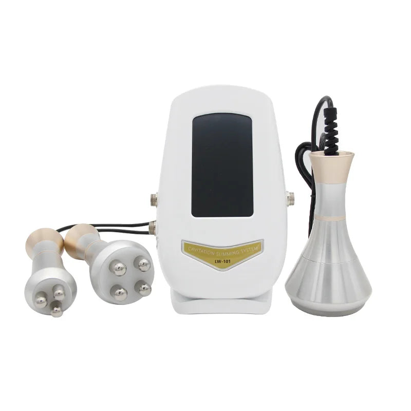 80K Cavitation Ultrasonic 3IN1 Body Slimming Beauty Machine Weight Loss Skin Lifting Tighten Anti-wrinkle Massager Skin Care