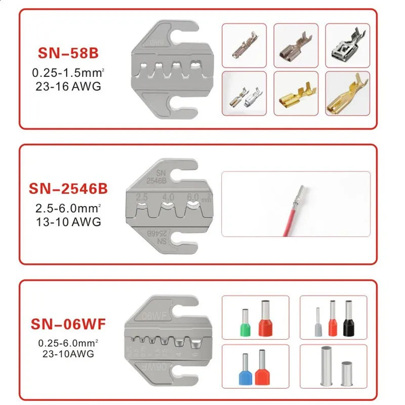 New Crimping tool crimping electrical terminal clamp connector manual box 2