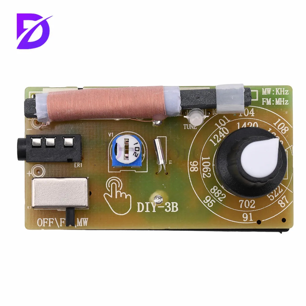 87-108MHz AM/FM Medium Wave FM Two Band Stereo Digital Tuning Machine Headphone Radio Module Kit Diy Production Teaching Product