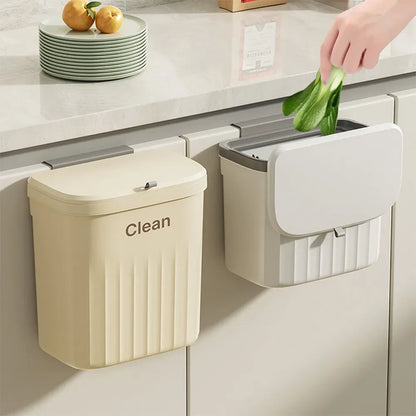 New Kitchen Trash Can Wall Mounted Hanging Trash Bin With Lid Garbage Can f