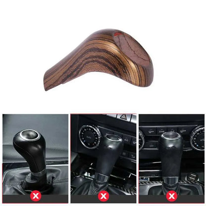 New New Car Gear Shift Knob Cover Trim Wood Grain Style Car Interior Shift