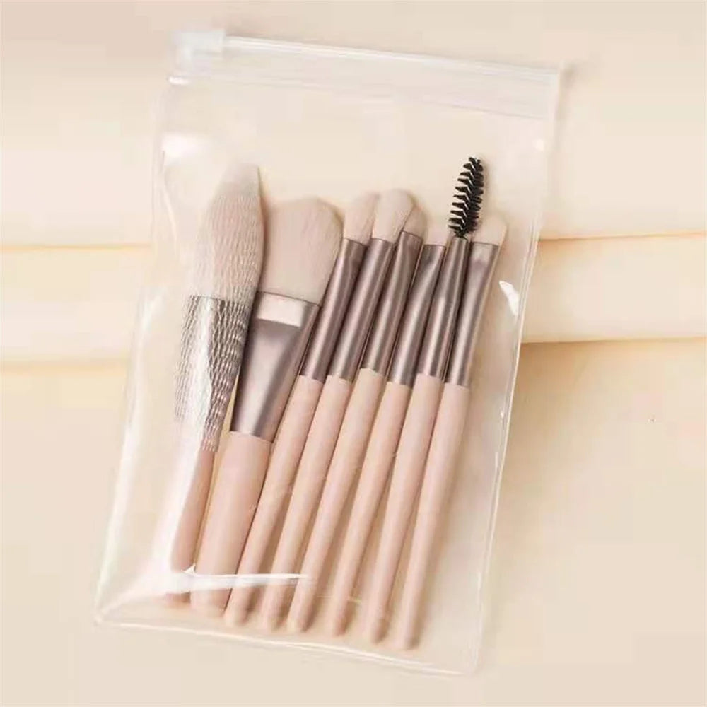 8Pcs Cosmetics Foundation Blush Powder Eyeshadow Blending Makeup Brush Soft Fluffy Makeup Brushes Beauty Tools Make Up Brushes