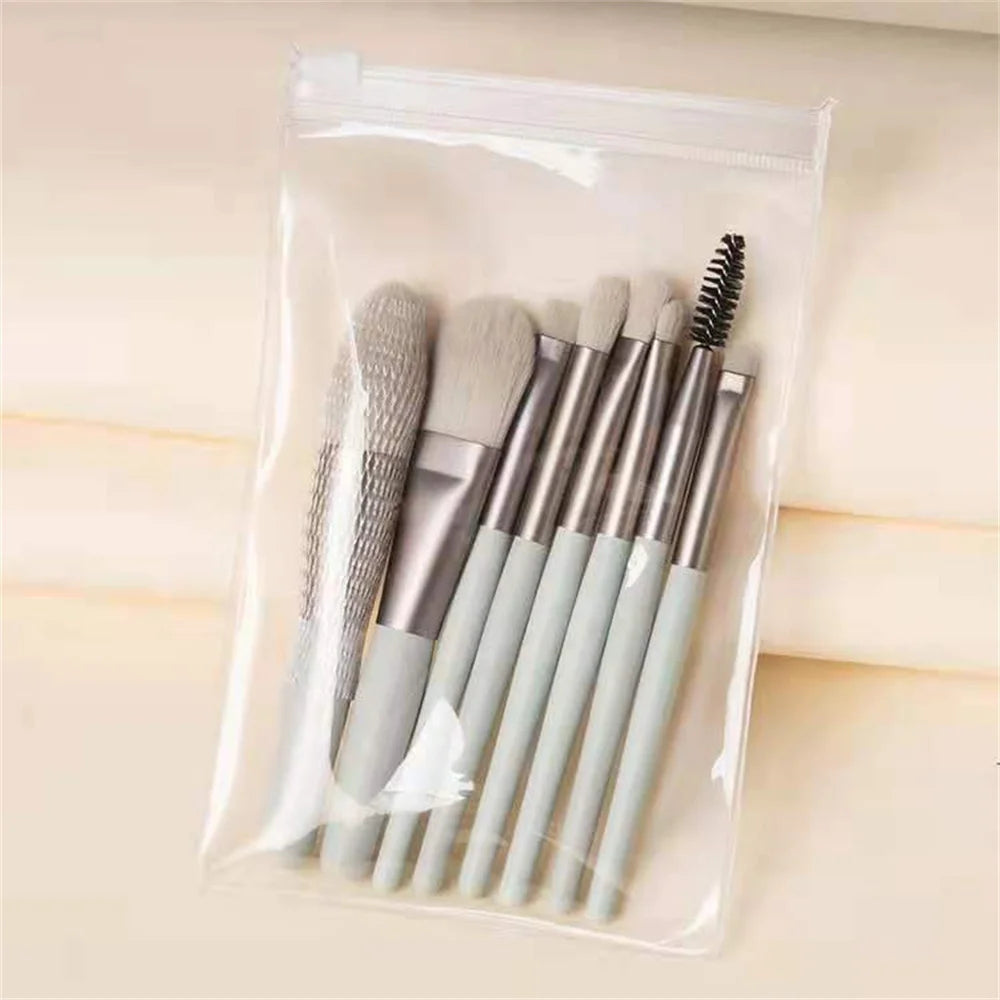 8Pcs Cosmetics Foundation Blush Powder Eyeshadow Blending Makeup Brush Soft Fluffy Makeup Brushes Beauty Tools Make Up Brushes