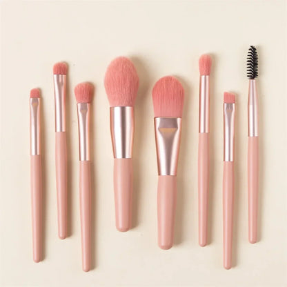 8Pcs Soft Fluffy Makeup Brushes Set  cosmetics Foundation Blush Powder Eyeshadow Kabuki Blending Makeup brush beauty tool