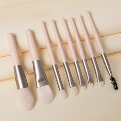 8Pcs Soft Fluffy Makeup Brushes Set  cosmetics Foundation Blush Powder Eyeshadow Kabuki Blending Makeup brush beauty tool