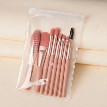 8Pcs Soft Fluffy Makeup Brushes Set  cosmetics Foundation Blush Powder Eyeshadow Kabuki Blending Makeup brush beauty tool