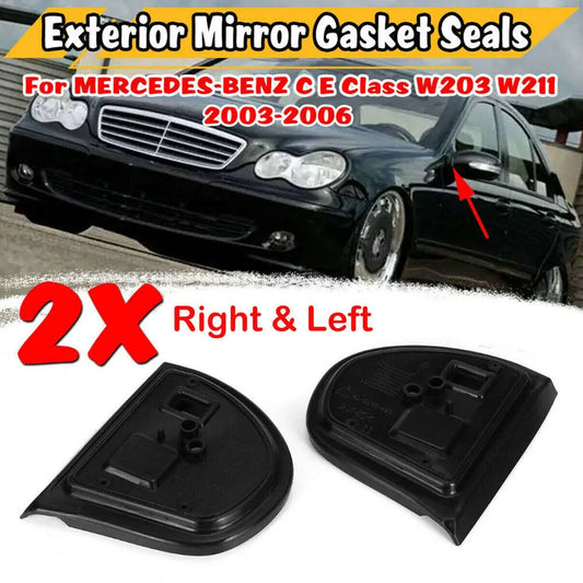 New New Pair Car Exterior Door Mirror Gasket For Mercedes C E Class W203 W2