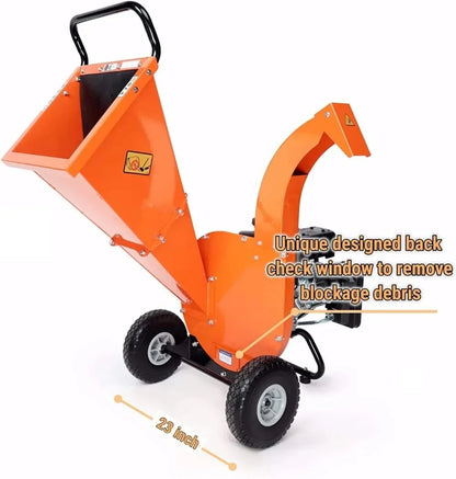 NewC30 Wood Chipper Shredder Mulcher 7 HP 212cc Heavy Duty Rotor Engine Gas