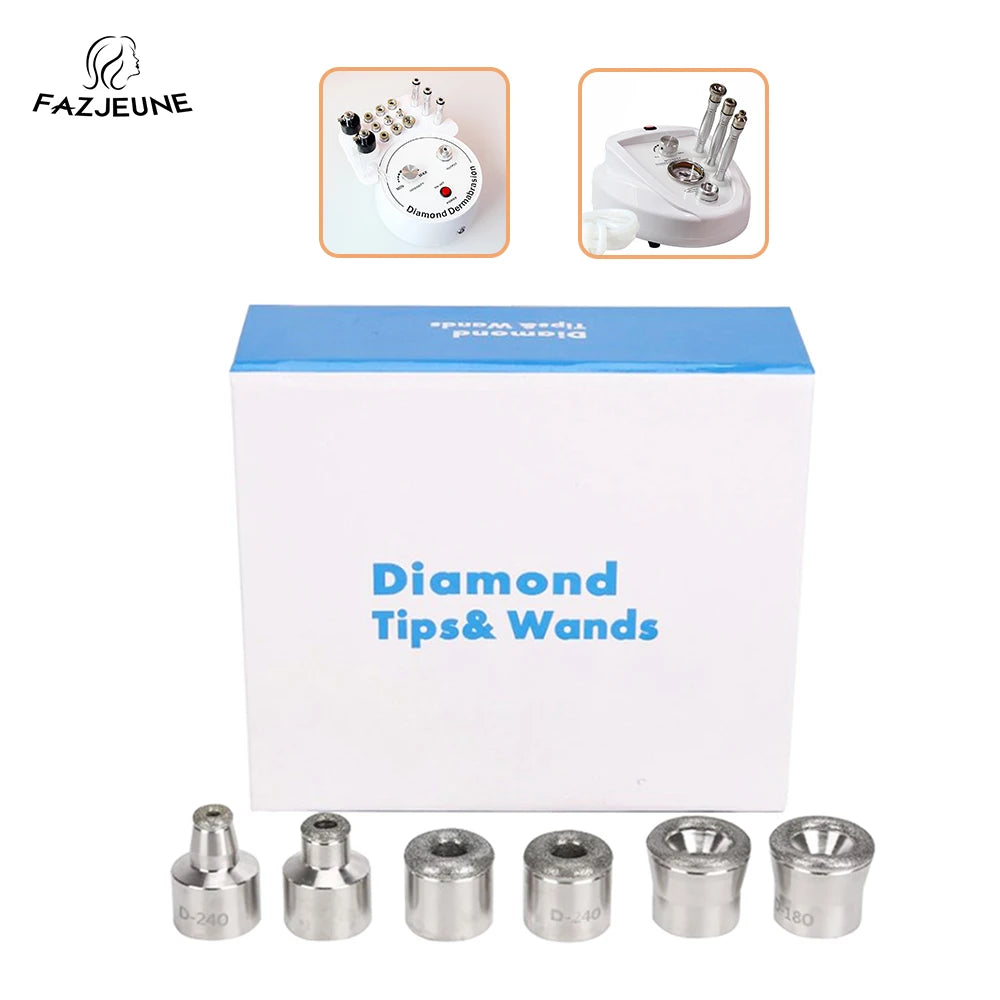 9 Tips 3 Wands Diamond Microdermabrasion Accessories Diamond Dermabrasion Beauty Machine Replacement Skin Face Deep Clean Tools