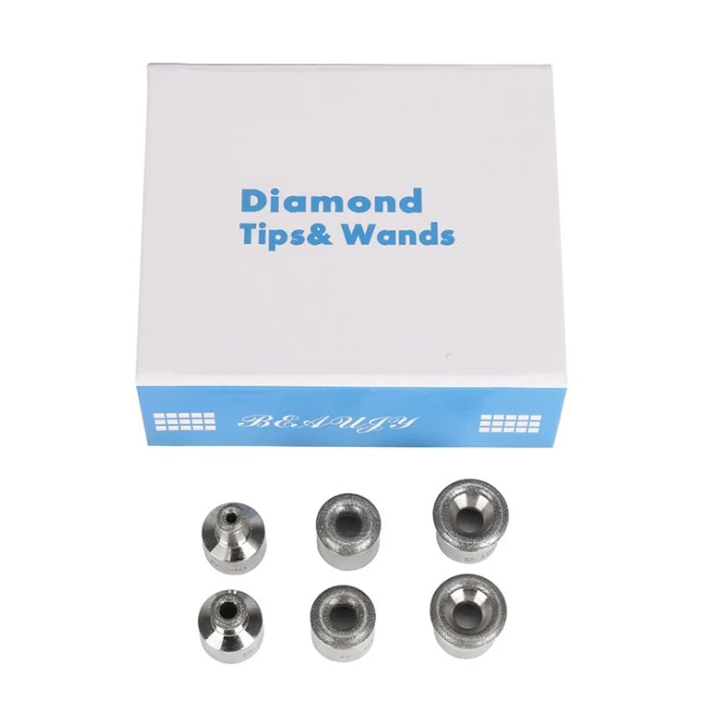 9 Tips 3 Wands Diamond Microdermabrasion Accessories Diamond Dermabrasion Beauty Machine Replacement Skin Face Deep Clean Tools