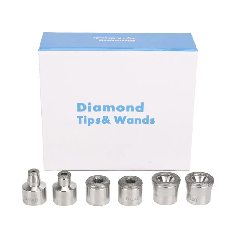 9 Tips 3 Wands Diamond Microdermabrasion Accessories Diamond Dermabrasion Beauty Machine Replacement Skin Face Deep Clean Tools