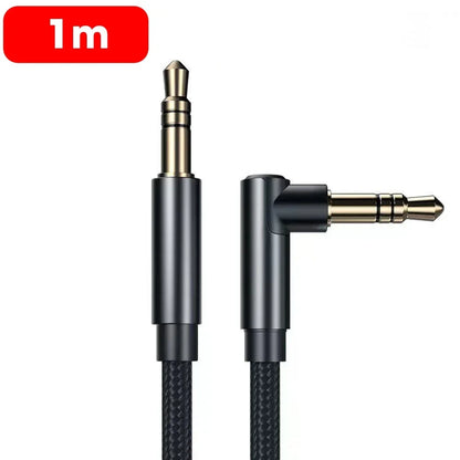 90 Degree Elbow Aux Speaker Cable 3.5mm Jack Audio Cables  Samsung Xiaomi Huawei MP3/4 Video Male To Male Adapter Wire